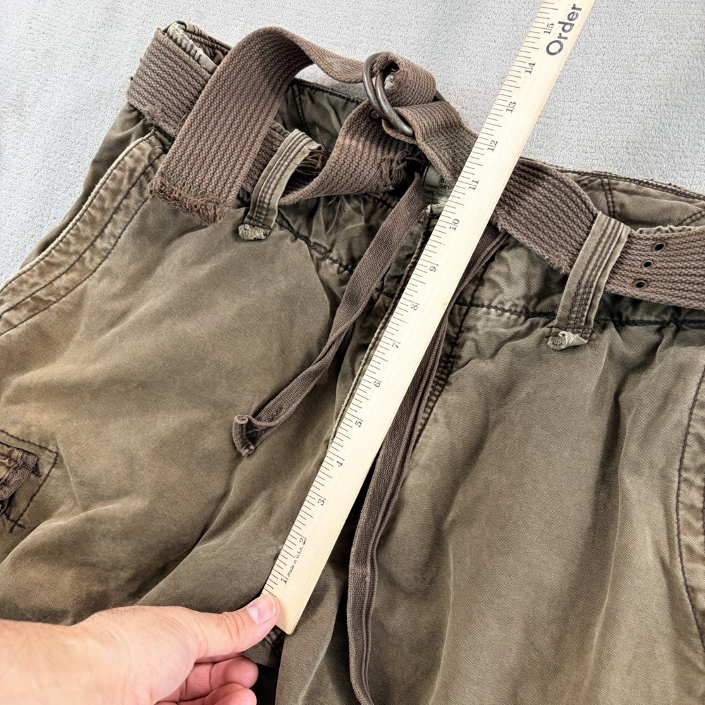 RUEHL No.925 Belted Cargo Pants in Surplus Green Men Large 36x30 Heavyweight - Picture 8 of 10